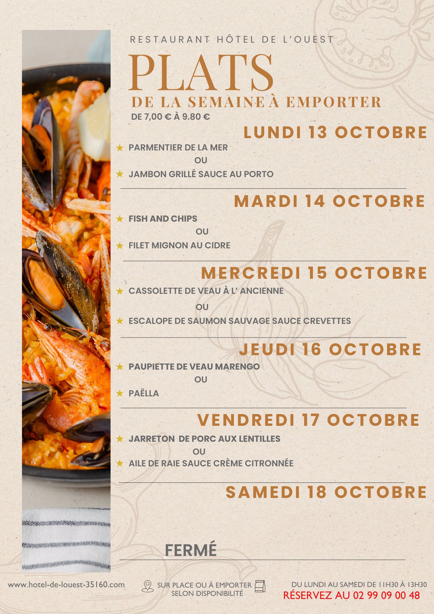 menu restaurant montfort sur meu