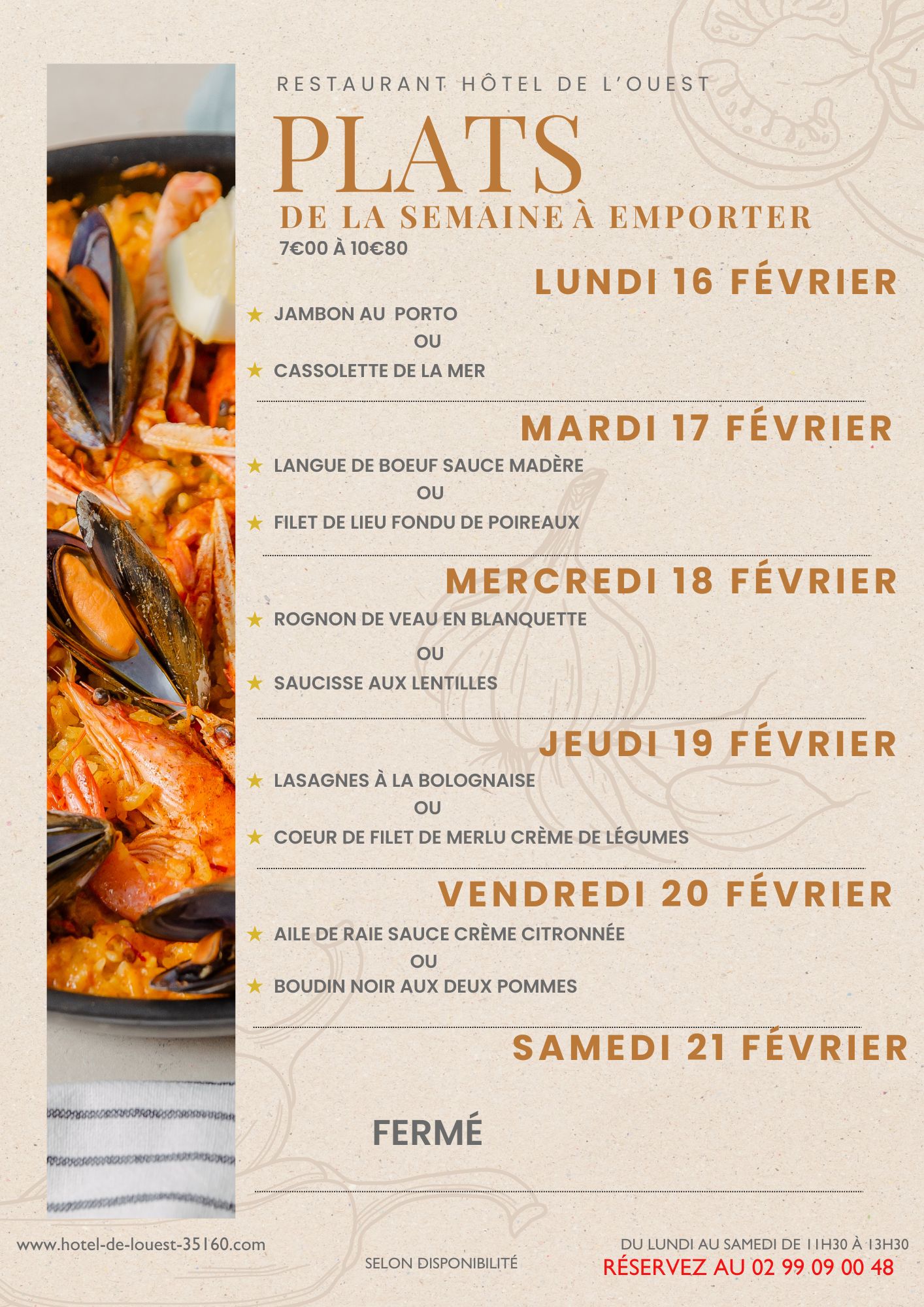 menu restaurant montfort sur meu