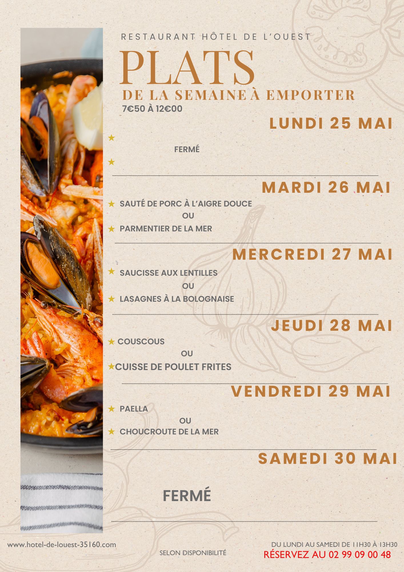 menu restaurant montfort sur meu